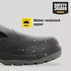 Safety Jogger X0600 S3 Src Ci Rutschfeste Sicherheitsschuhe Schwarz, 39 - - Rutschfester Arbeitsschuh für Damen, hochwertiger Leder Sicherheitsclog mit Stahlzwischensohle, Wasserdichtes, EU