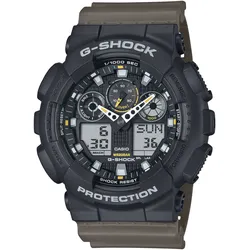 Chronograph CASIO G-SHOCK Armbanduhren taupe Herren Quarzuhr, Armbanduhr, Herrenuhr, digital,Resinband,20 bar Wasserdichte