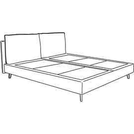 Joka Polsterbett JOKA "Arte", beige, B:189cm H:55cm L:228cm, Betten, Polsterbett, Strukturbezug, Flexinet Matratze in H2 oder H3 wählbar