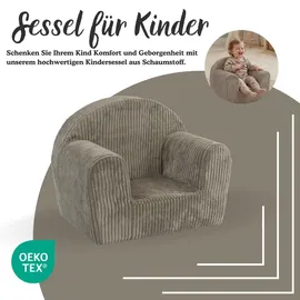 FORTISLINE Kindersessel Mini 40 x 33 x 39 cm Cord braun