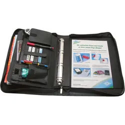 WEDO Orgamappe, DIN A4, genarbtes Kunstleder, schwarz