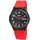 Redlemon Q&Q Uniuhr mit Silikonarmband in rot, 10 Bar wasserdicht