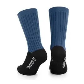 Assos tactica t5 unisex mtb socke schwarz blau - 43-46