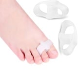 Xwanli 4 Silikon Soft-Gel Zehenspreizer, Zehentrenner für Hallux Valgus Therapie, Vorbeugung von Schmerzen und Entspannung der Füße, Zwei Zehen, Ballenschutz, für Damen Herren & Kinder