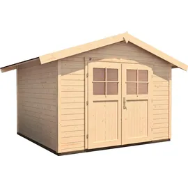 Weka Gartenhaus 122 3,00 x 2,95 m natur