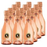 Fürst von Metternich Rosé Sekt Trocken (12 x 0,2 l) Hochwertiger Rosé Piccolo aus hellgekelterten Spätburgunder-Weinen, in praktischer Kleinflasche, aus ausgewählten deutschen Weinbaugebieten