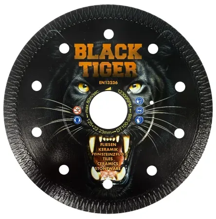 High-End-Diamantscheibe BLACK TIGER, 125 mm, 1,3 mm, Ornamentsegment, verstärkter Flansch | 