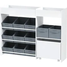 aiyaplay Kinderregal 105 x 30 x 80 cm MDF weiß