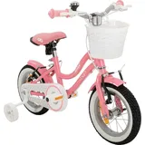 ACTIONBIKES MOTORS Actionbikes Kinderfahrrad Starlight 12 Zoll Rosa, Stützräder, Fahrradkorb, Klingel, Kettenschutz (Classic)