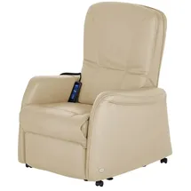 HIMOLLA Fernsehsessel 7568 Leder 77 x 104 x 85 cm Beige elektrisch