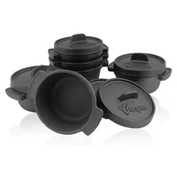 BBQ-Toro Mini Dutch Oven Set Ø 11 cm Gusseisen schwarz