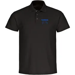 multifanshop Poloshirt - Paderborn - Herzschlag - Druck blau - Polo
