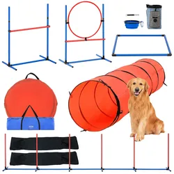 VEVOR 5-teiliges Agility Training Set für Hunde mit Hürden & erweitertem Tunnel