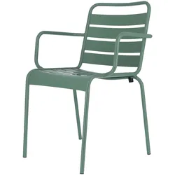 Stapelsessel Mya Metal aus Aluminium, Salbei