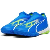 Puma Match Ll It + Mid Jr Fussballschuh, Ultra Blue, White, Pro, Grün, 37 EU