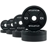 ATLETICA Hantelscheiben Iron Plates Set, 75 kg ∣ Gusseisen ∣ 50 mm, 75 kg schwarz