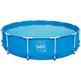 HAF® Swing Metal Frame Pool in blau mit den Maßen 305 x 76 cm | ca. 4.500 Liter Wasserkapazität | Hochwertiger und Stabiler Swimming Pool | Gartenpool/Aufstellpool ohne Filterpumpe