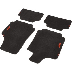 Formula 1 Universal Auto Fußmatten Set CM470 Logo Rot 4tlg