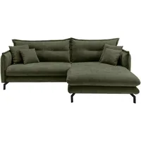 Livetastic Ecksofa, Lava ca. 255x180 cm, Olivgrün,