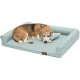 Juelle Orthopädisches Hundebett Große Hunde, Ergonomische Matratze mit Seiten für große Hunde, Abnehmbarer Bezug, Maschinenwaschbar, Lucky M-XXL (Größe: XXL - 145x105 cm, Helle Minze)