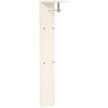 MODERANO Garderobenpaneel Gardasee, Chrom, Metall, Holzwerkstoff, 33x167x31 cm, Aufhängemöglichkeit, Garderobe, Garderobenpaneele, Garderobenpaneele