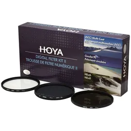 Hoya Digital Filter Kit II UV CIR-PL ND8) (37mm) inklusiv Cirkular Polfilter/ND-Filter (NDx8)/HMC-C, UV-Filter YKITDG037 Schwarz