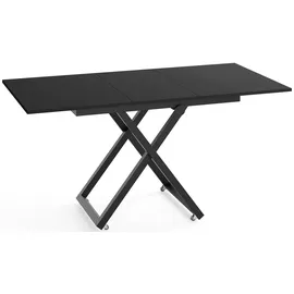 WFL GROUP Axen Schwarz Laminat 120-160 x 80 x 38-75 cm