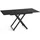 WFL GROUP Axen Schwarz Laminat 120-160 x 80 x 38-75 cm