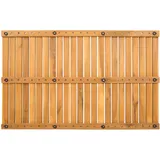vidaXL Badematte Uni Braun 80 x 50 cm