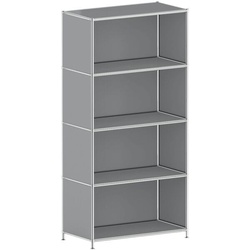 viasit Aktenregal »System 4« breit 4 OH grau, 77.9x155.6x40.4 cm