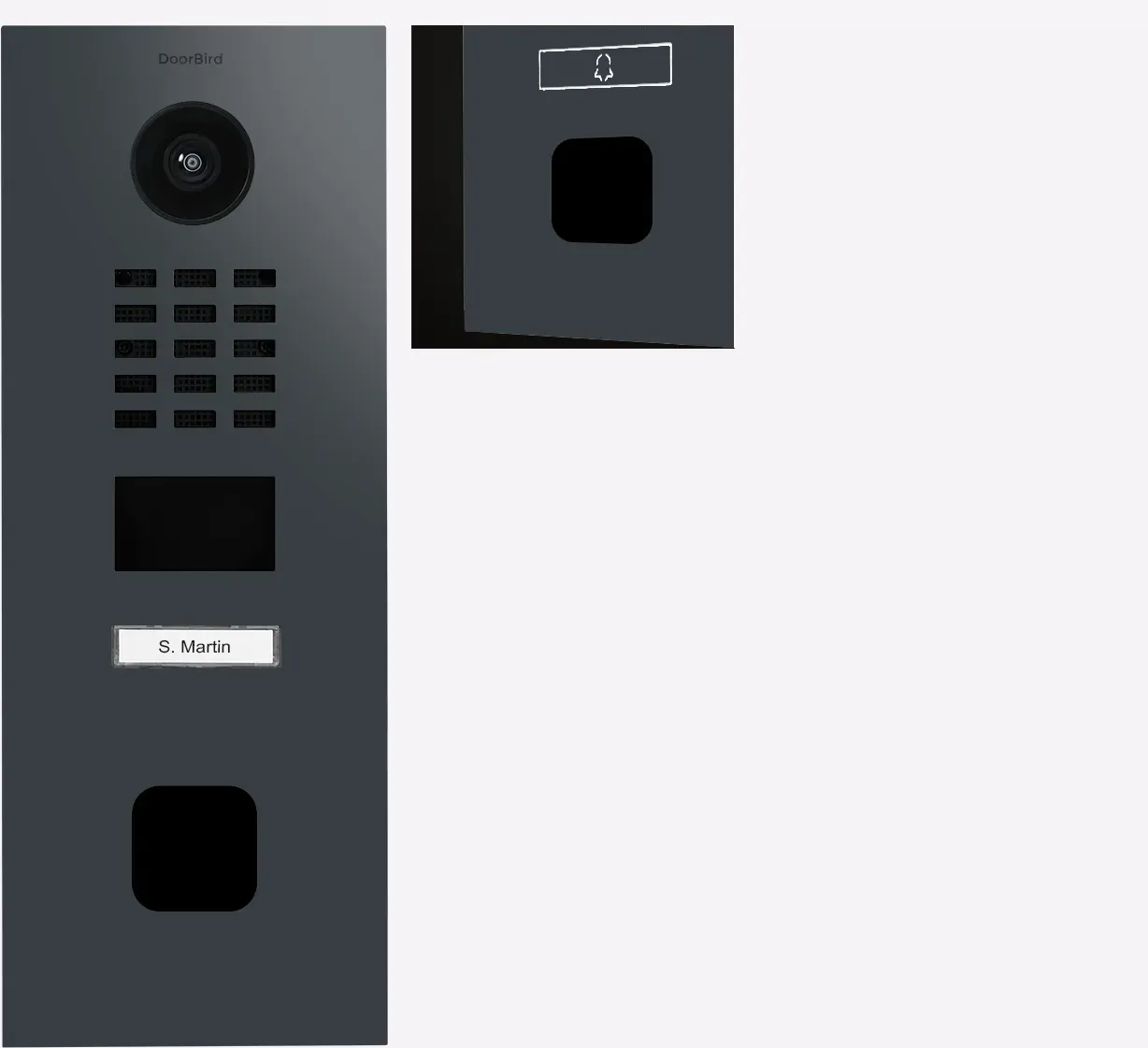 DoorBird D2101FV EKEY sLine IP Video Türsprechanlage Anthrazitgrau, Edelstahl, pulverbeschichtet, seidenmatt