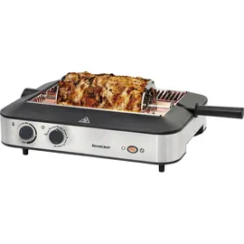 Silvercrest SILVERCREST® Multifunktionsgrill Tischgrill Grill mit Kebabfunktion 1600 Watt