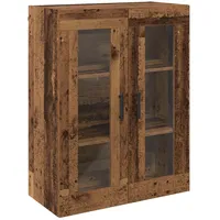 vidaXL Wandmontierte Schränke 2 pcs Altholz 69,5 x 34 x 90 cm
