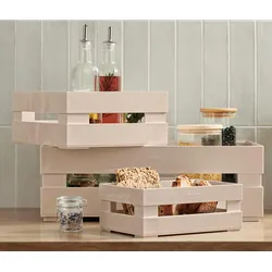 Tchibo - 3 Aufbewahrungsboxen - beige