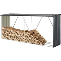 Casa.pro Brennholzunterstand 'Kalmar' aus Stahl 352x80x152cm Anthrazit