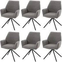 MCW Esszimmerstuhl MCW-G67 Bouclé hellgrau 6er Set