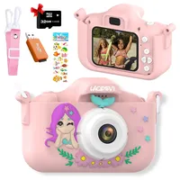 Lacosvi Kinderkamera, 5,1 cm (2 Zoll), 1080P HD, Selfie-Videokamera für Jungen und Mädchen, mit SD-Karte mit 32 GB, originelles Geburtstagsgeschenk für Kinder von 3 bis 12 Jahren, Rosa