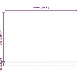vidaXL manuelle einziehbare Markise mit LED 450 x 300 cm hellgrau