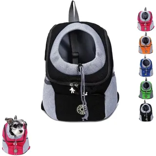 Forttender Hunderucksack, 2024 Upgraded Sommer Hunderucksack, Hunderucksack-Tragetasche für kleine Hunde, Hundetragerucksack zum Wandern (Black, S)