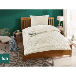 Naturhaarbettdecke FAN "Gobi, Bettdecken für Sommer und Winter, Decke", beige (natur), B:155cm L:220cm, Bezug: 100% Baumwolle. Füllung: 97% Kamelhaar, 3% sonstige Fasern, Bettdecken, Klimatisierende Kamelhaar-Füllung - Made in Germany
