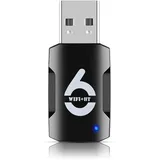 WiFi 6 Bluetooth 5.3 USB 2in1 Adapter WiFi und Bluetooth Dual Band 2,4/5GHZ 900Mbps für PC/Laptop/Desktop, WiFi Bluetooth Mini USB Adapter ohne Treiber, unterstützt Windows10/11 (5G+bt5.3)