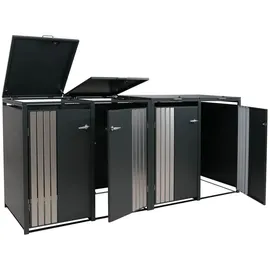 Proregal Mülltonnenverkleidung 122 x 250 x 84 cm anthrazit