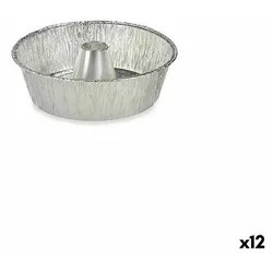 Küchenschüsseln-Set Einwegartikel Flan Aluminium 25 x 7,7 x 25 cm (12 Stück)