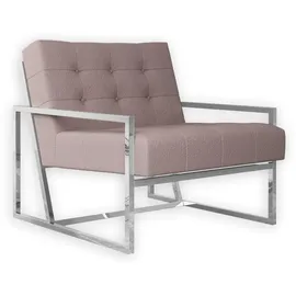 s-style möbel Loungesessel Tampa Bouclé 84 x 81 x 89 cm Rosa