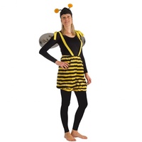 Krause & Sohn Unisex Kostüm Honigbiene Hose Mütze Biene Tierkostüm Fasching Garten (S/M)