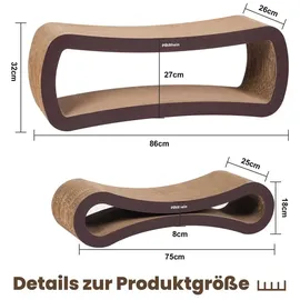 petrhein Ascent Paw Kratzpappe 27 x 86 x 32 cm braun