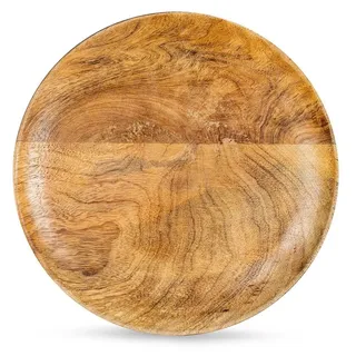 Levandeo® Dekoteller, Holzschale Rund Mango Holz 30x30 cm Tischdeko Schale Obstschale
