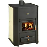 Prity WD W24 Kaminofen wasserführend 24,3 kW – Holzofen mit Boiler Schwarz/Weiß