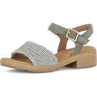 Gabor Damen Sandaletten, Frauen Sandalen,Komfortable Mehrweite (H),Pine (64),38 EU / 5 UK - 38 EU Weit