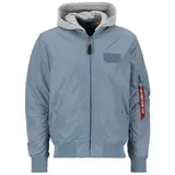 Alpha Industries MA-1 TT mit Kapuze graublau Herren